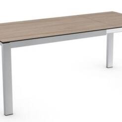 BARON stół rozkładany 85x130/190 (fornir + metalowe nogi)