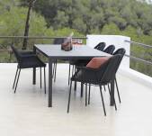 Krzesło plecione sztaplowane outdoor BREEZE marki Cane-line Black