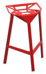 Designerski stołek Stool One by Magis w kolorze czerwonym