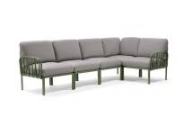 Sofa modułowa KOMODO marki Nardi rama Agave poduszki grigio