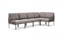 Sofa modułowa KOMODO marki Nardi rama Tortora poduszki grigio