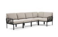 Sofa modułowa KOMODO marki Nardi rama Antracite poduszki TECH panama