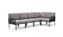 Sofa modułowa KOMODO marki Nardi rama Antracite poduszki grigio