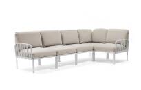 Sofa modułowa KOMODO marki Nardi rama Bianco poduszki TECH panama