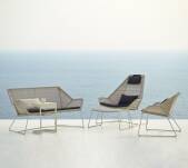 Sofa pleciona outdoor BREEZE marki Cane-line White grey