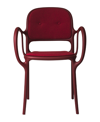 Mila SOFT krzesło z tworzywa marki Magis, kolor czerwony
