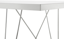 Stół prostokątny XZ3 detal biały blat i białe lakierowane nogi - cubeonline