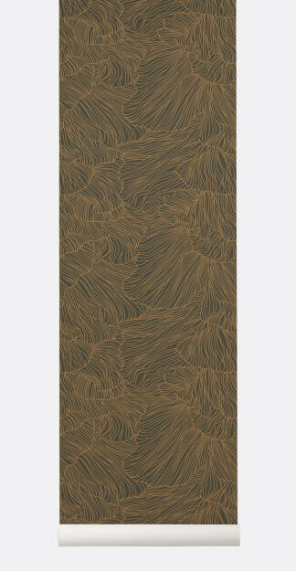 CORAL Wallpaper- tapeta Dark Green/Gold