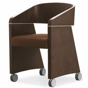 APPLE PLUS krzesło na kółkach, z podłokietnikami, siedzisko tapicerowane