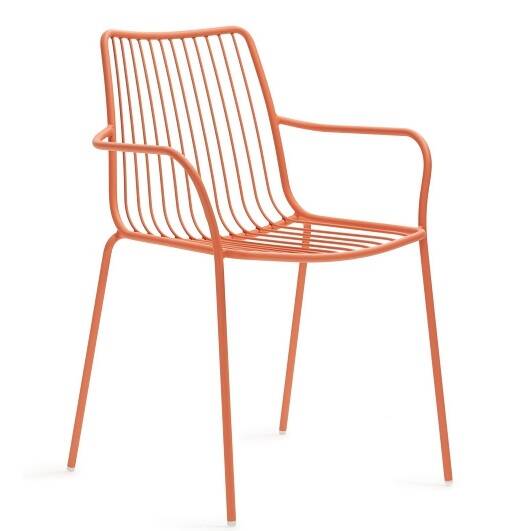 Nolita Krzeslo Metalowe Z Podlokietnikami Wysokie Oparcie Nowoczesny Design Cubeonline Pl