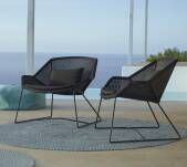 Fotel pleciony outdoor BREEZE marki Cane-line Black z poduszkami Black