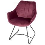 Krzesło TULLA ARM firmy Claudie Design w tkaninie welwetowej