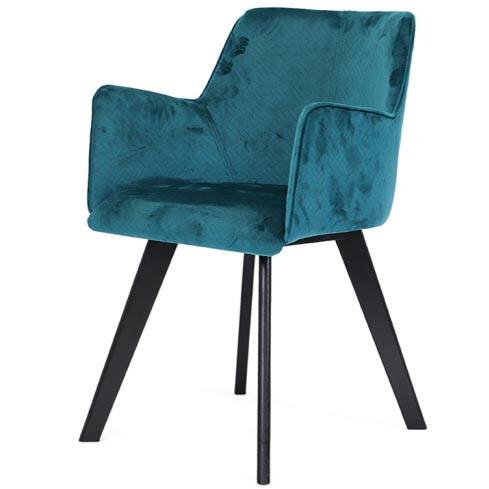 NANCY Wooden krzesło tapicerowane