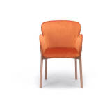 Krzesło Ton Ginger - pomarańczowy welur z przodu
