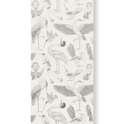 BIRDS Wallpaper- tapeta Grey/Petrol